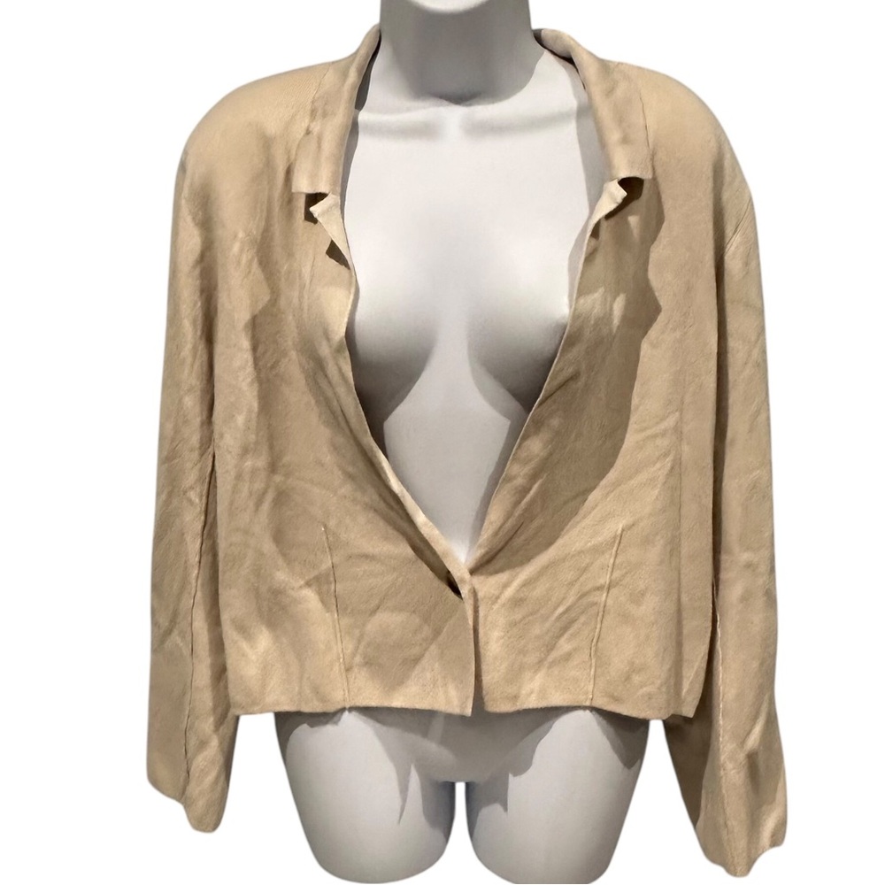 Design History Beige One Button Knit Blazer Size XL New with Tag
